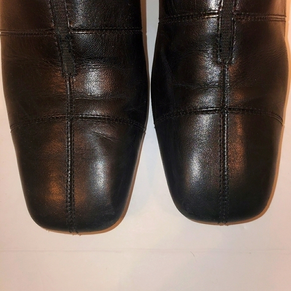 LIFESTRIDE BLACK LEATHER OPENBACK SLIDES SIZE 7 - Picture 5 of 15